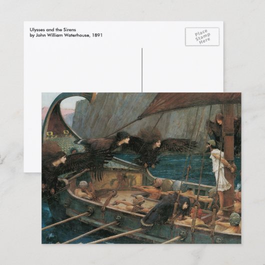 Ulysses en Sirens van John William Waterhouse Briefkaart (Voorkant / Achterkant)
