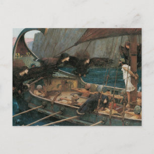 Ulysses en Sirens van John William Waterhouse Briefkaart
