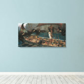 Ulysses en Sirens van John William Waterhouse Canvas Afdruk (Insitu (Houten vloer))