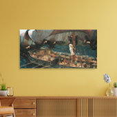 Ulysses en Sirens van John William Waterhouse Canvas Afdruk (Insitu (Woonkamer))