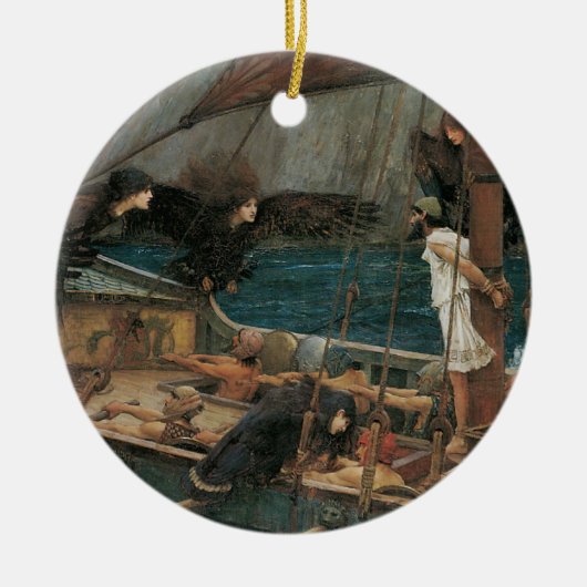 Ulysses en Sirens van John William Waterhouse Keramisch Ornament (Voorkant)