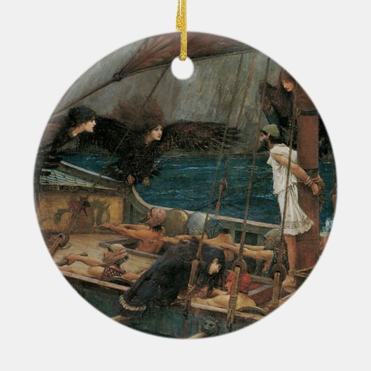 Ulysses en Sirens van John William Waterhouse Keramisch Ornament (Achterkant)