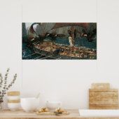 Ulysses en Sirens van John William Waterhouse Poster (Keuken)