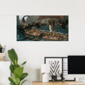 Ulysses en Sirens van John William Waterhouse Poster (Thuiskantoor)