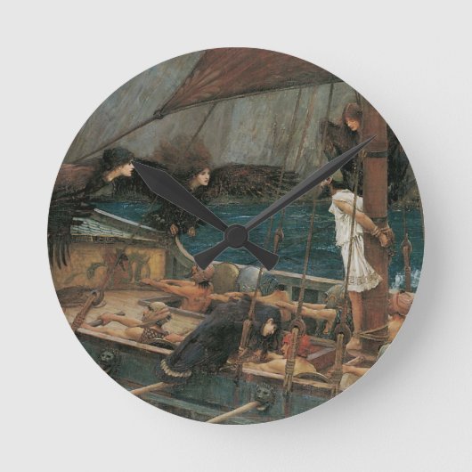Ulysses en Sirens van John William Waterhouse Ronde Klok (Voorkant)
