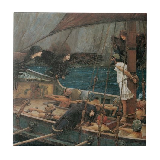 Ulysses en Sirens van John William Waterhouse Tegeltje (Voorkant)