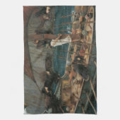 Ulysses en Sirens van John William Waterhouse Theedoek (Verticaal)