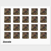 Ulysses herkent Achilles onder dochters Vierkante Sticker (Vel)