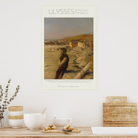 Ulysses na schipbreuk | Odyysey 24x36" groot Poster (Keuken)