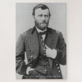 Ulysses S. Grant18th President of America. Jigzaag Legpuzzel (Verticaal)