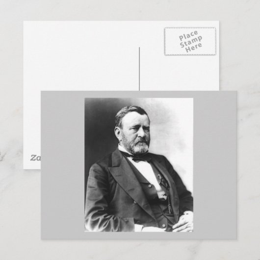 Ulysses S Grant Briefkaart (Voorkant / Achterkant)