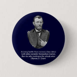 Ulysses S. Grant citeert. Ronde Button 5,7 Cm