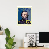 Ulysses S. Grant Civil War 150 Art Poster (Thuiskantoor)