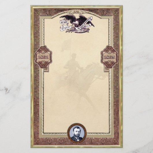 Ulysses S. Grant Civil War Personal Stationery Briefpapier (Voorkant)