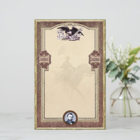 Ulysses S. Grant Civil War Personal Stationery Briefpapier (Staand voorkant)