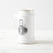 Ulysses S. Grant Illustrative Portrait Bierpul (Voorkant links)