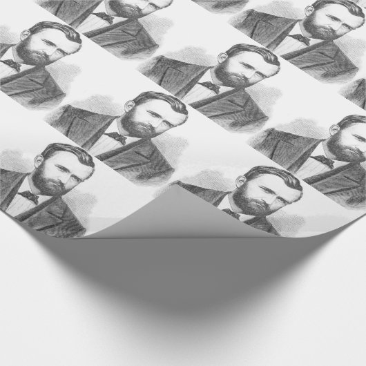 Ulysses S. Grant Illustrative Portrait Cadeaupapier (Hoek)