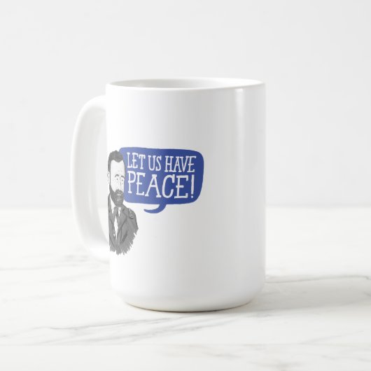 Ulysses S. Grant "Laten we vrede hebben" mok (Voorkant links)