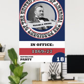 Ulysses S. Grant Presidentiële geschiedenis Poster (Thuiskantoor)