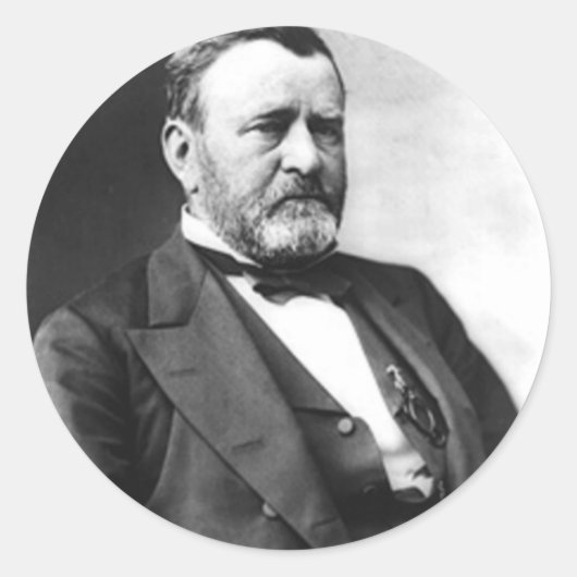 Ulysses S Grant Ronde Sticker (Voorkant)