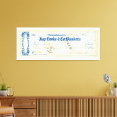 Ulysses S. Grant Signed Check from 17 May 1867 Canvas Afdruk (Insitu (Woonkamer))