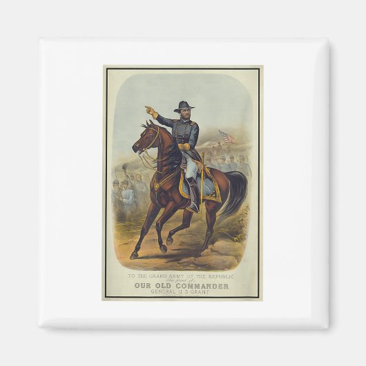Ulysses S. Grant te paard Magneet (Voorkant)