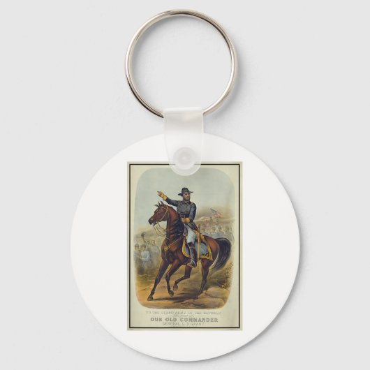 Ulysses S. Grant te paard Sleutelhanger (Voorkant)