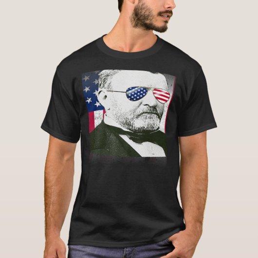 Ulysses S Grant USA vlag 4 T-shirt (Voorkant)