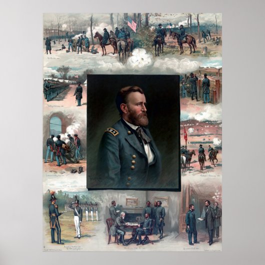 Ulysses S Grant West Point Appomattox 1885 Herstel Poster (Voorkant)