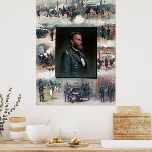 Ulysses S Grant West Point Appomattox 1885 Herstel Poster (Keuken)