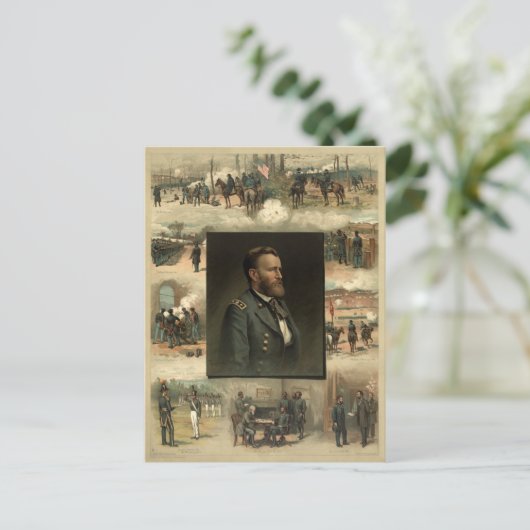 Ulysses S. Subsidie, 1885 Briefkaart (Staand voorkant)