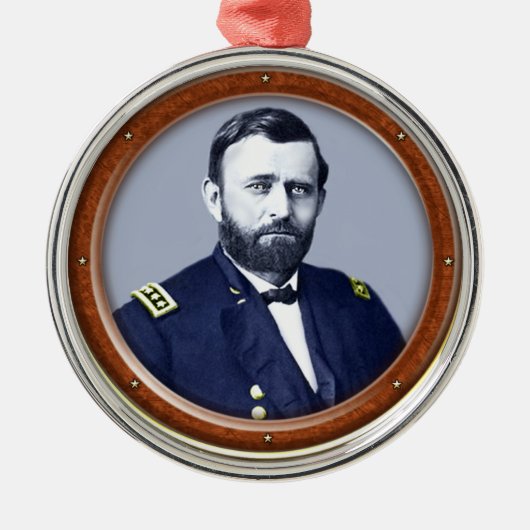 Ulysses S. Subsidie Metalen Ornament (Voorkant)