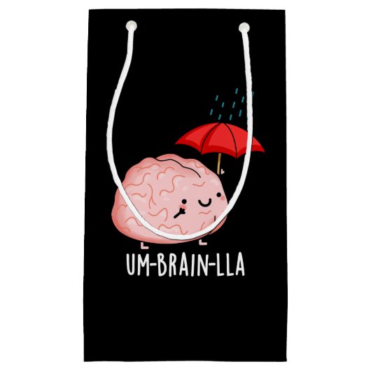 Um-brain-lla Grappige Brain Puns Dark BG Klein Cadeauzakje (Voorkant)