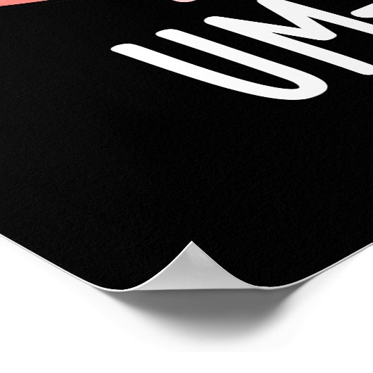 Um-brain-lla Grappige Brain Puns Dark BG Poster (Hoek)