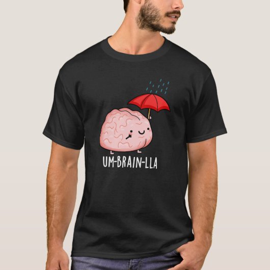 Um-brain-lla Grappige Hersengrapjes Donkere Achter T-shirt (Voorkant)