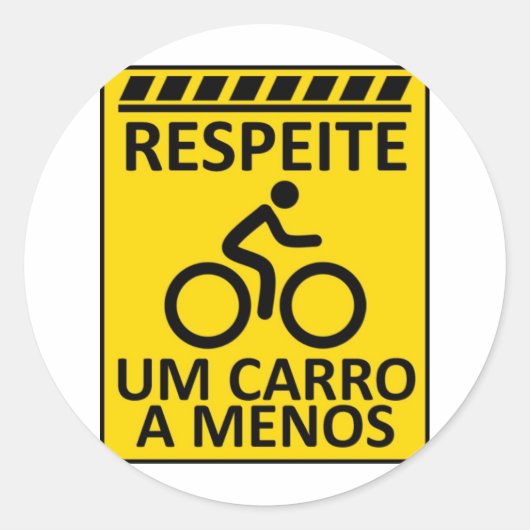 Um carro a menos ronde sticker (Voorkant)