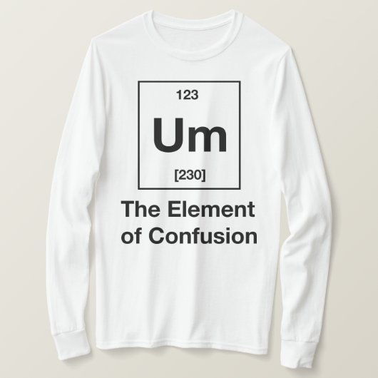 Um! Het element van de hoes met lange omhulling T-shirt (Design voorkant)