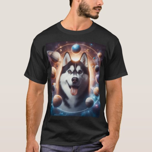 Um PET no espaço T-shirt (Voorkant)