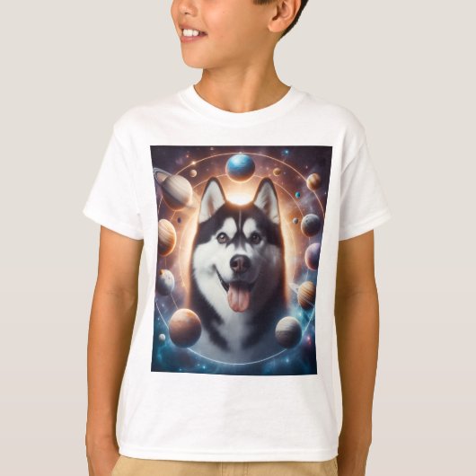 Um PET no espaço T-shirt (Voorkant)