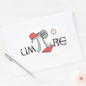 um-Pi-re - Grappige Pi-symboolstickers voor scheid Ovale Sticker (Envelop)
