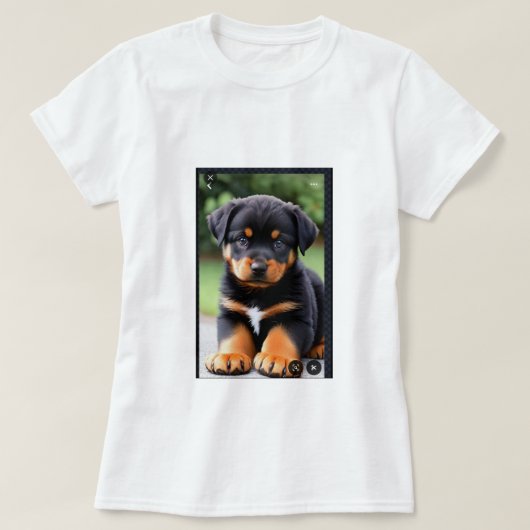 Uma camiseta Feminina gola canoa simples  T-shirt (Design voorkant)