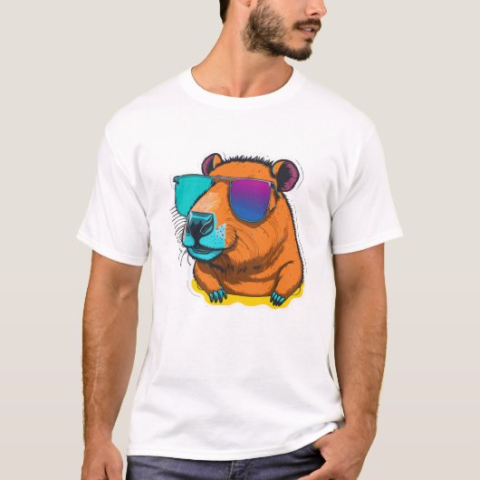 uma capivara de óculos t-shirt (Voorkant)