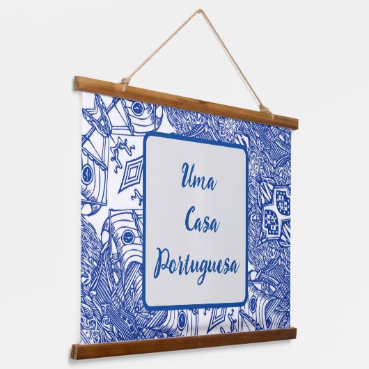 Uma casa Portuguesa Hangend Wandkleed (Gebogen)