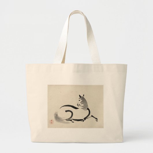 Uma of Horse Grote Tote Bag (Voorkant)