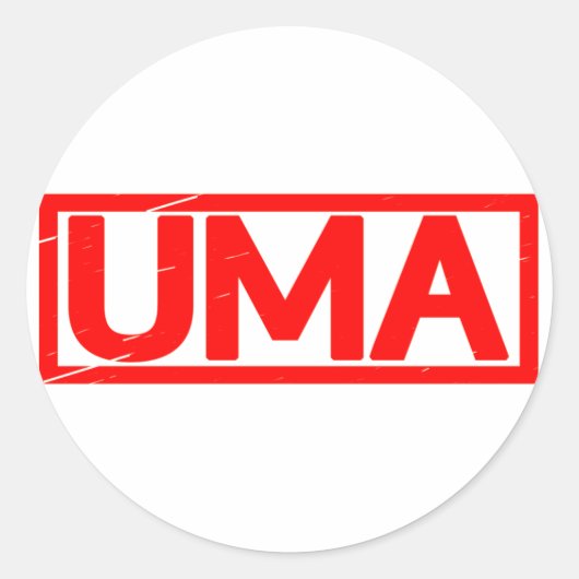 Uma Stamp Ronde Sticker (Voorkant)