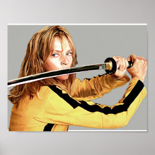 Uma Thurman - Kill Bill - Digitaal schilderen Poster