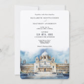 Umaid Bhawan Palace India Bruiloft Waterverf Kaart (Voorkant)
