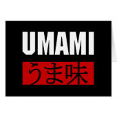 UMAMI うま味 KAART (Voorkant Horizontaal)