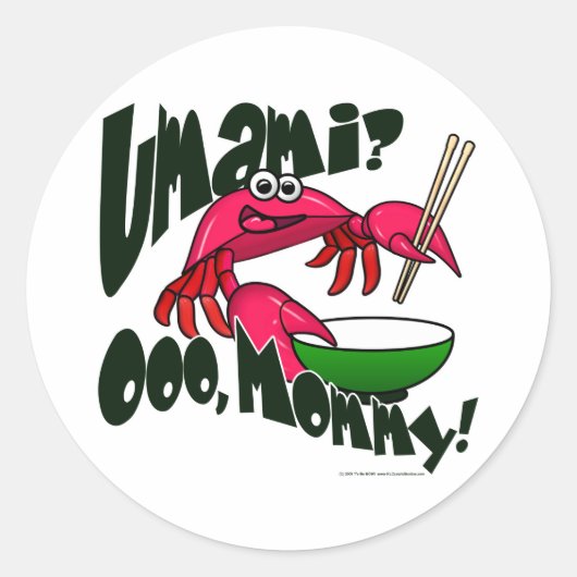 Umami-krab Ronde Sticker (Voorkant)