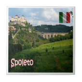 UMB010 SPOLETO, Panorama, Umbrië, Italië, Tegeltje (Voorkant)